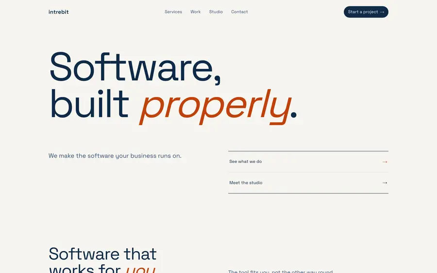 intrebit.com — the marketing site you're viewing